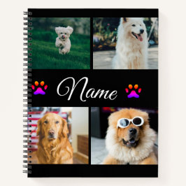 Cuaderno Collage simple de fotos con nombres de animales co