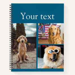 Cuaderno Collage simple de fotos con nombres de animales co