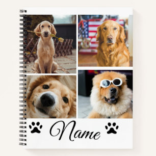 Cuaderno Collage simple de fotos con nombres de animales co