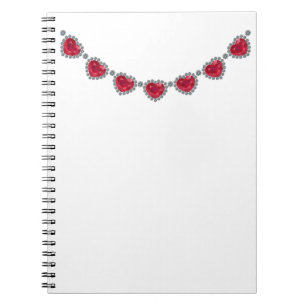 Cuaderno Collar bonito del rubí de la mujer