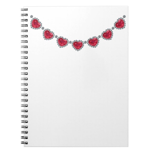 Cuaderno Collar bonito del rubí de la mujer (Frente)