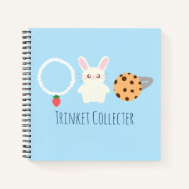 Cuaderno Collar Cuto De Fresas, Conejo Y Anillo