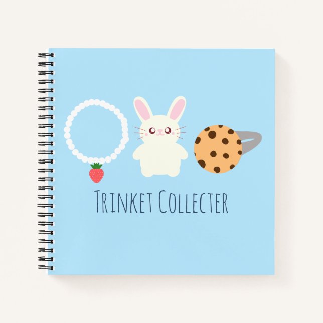 Cuaderno Collar Cuto De Fresas, Conejo Y Anillo (Anverso)