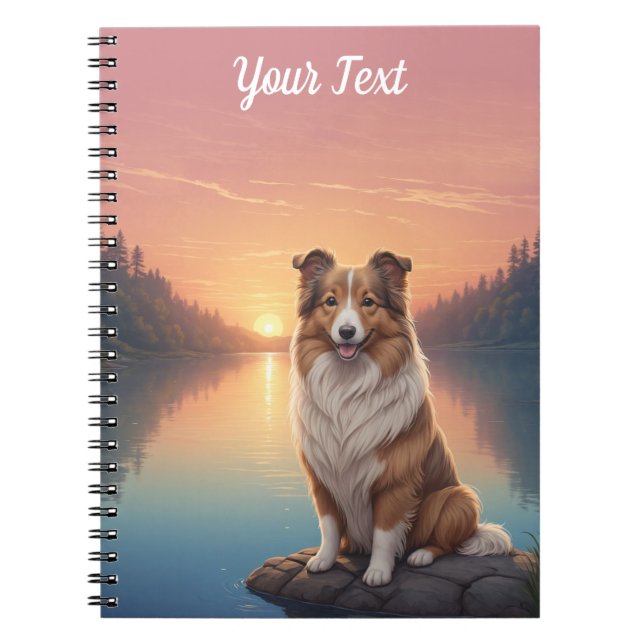Cuaderno Collie a orillas del lago (Frente)