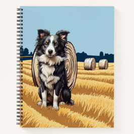 Cuaderno Collie de borde en la granja