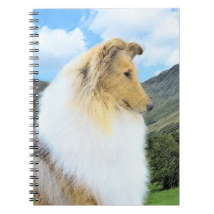 Cuaderno Collie in Mountains (Rough) Pintura - Perro Art