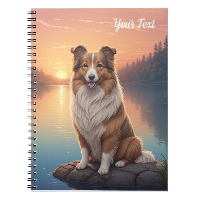 Cuaderno Collie junto al lago (Frente)