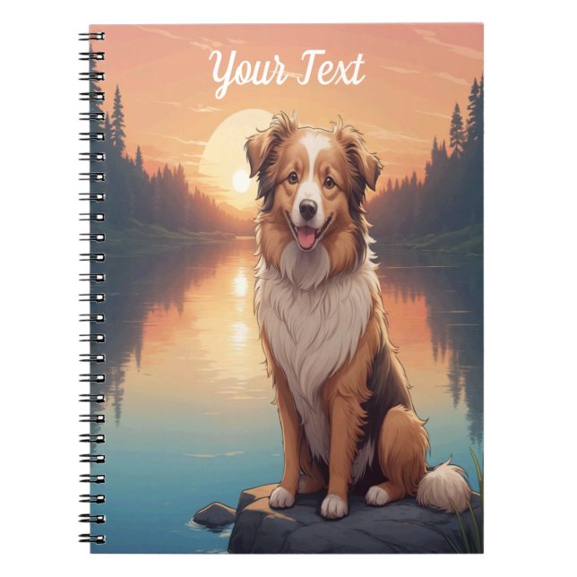 Cuaderno Collie Shepherd by Lake (Frente)