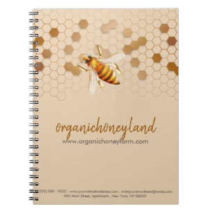 Cuaderno Colmena De Apicultor Apiario Dorado Elegante