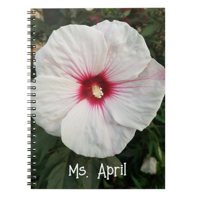 Cuaderno Colocación de Hibiscus Floral Personalizada (Frente)