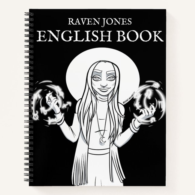 Cuaderno Colocarme En La Escuela De Inglés De Anime Witch (Anverso)