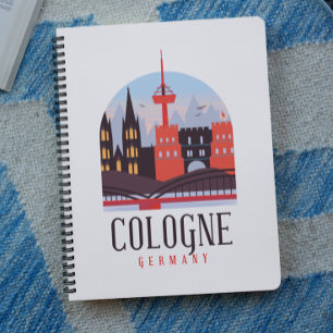 Cuaderno Cologne Alemania Vintage Cityscape
