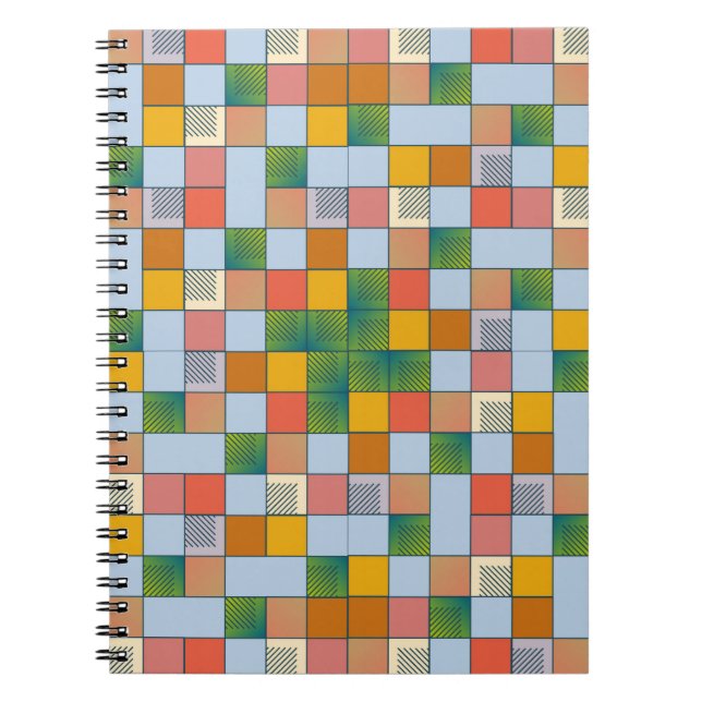 Cuaderno Color abstracto patrón transparente (Frente)