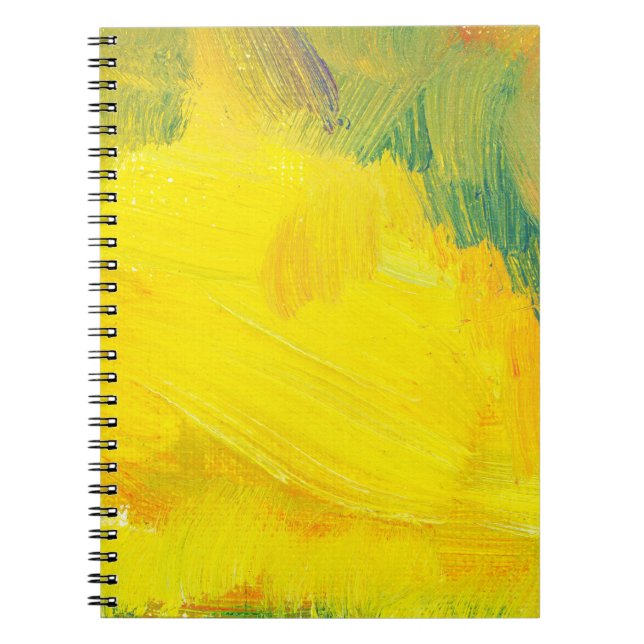 Cuaderno color amarillo de textura abstracta. prueba dibuja (Frente)