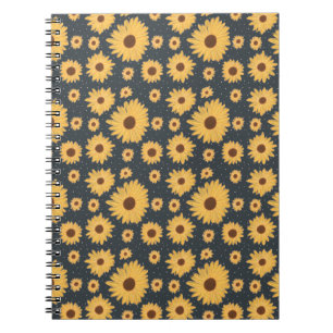 Cuaderno Color amarillo girasol azul oscuro