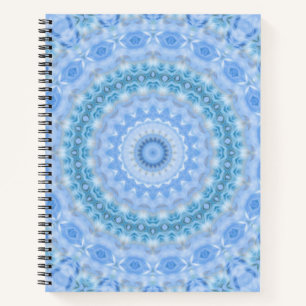 Cuaderno Color azul de la impresión del mosaico del círculo
