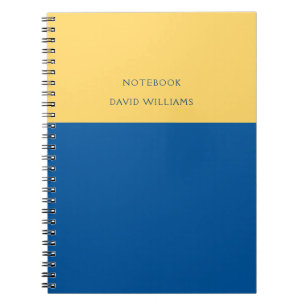 Cuaderno Color Block Name Blue Yellow