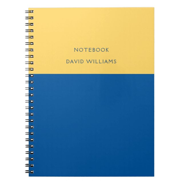 Cuaderno Color Block Name Blue Yellow (Frente)