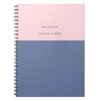 Cuaderno Color Block Name Gray Pink
