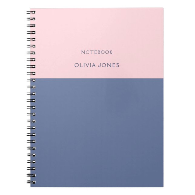 Cuaderno Color Block Name Gray Pink (Frente)