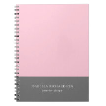 Color Bloque Rosa Y Gris Elegante