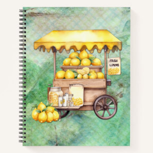 Cuaderno Color de agua del carro del limón del país