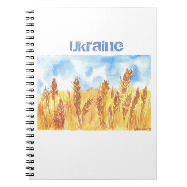 Cuaderno Color de agua para portátiles de Ucrania (Frente)
