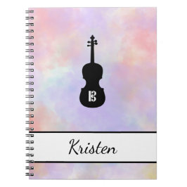 Cuaderno Color de agua personalizado Viola Alto Clef (medio
