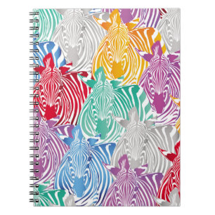 Cuaderno Color de cebra sin costuras. Textos animales salva