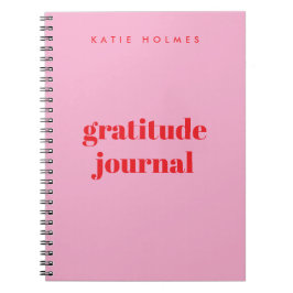 Cuaderno Color de fondo sólido personalizado y nombre  