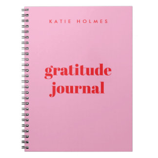 Cuaderno Color de fondo sólido personalizado y nombre