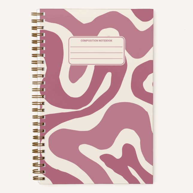 Cuaderno Color de la imagen Abstracto Patrón ondulado (Anverso)