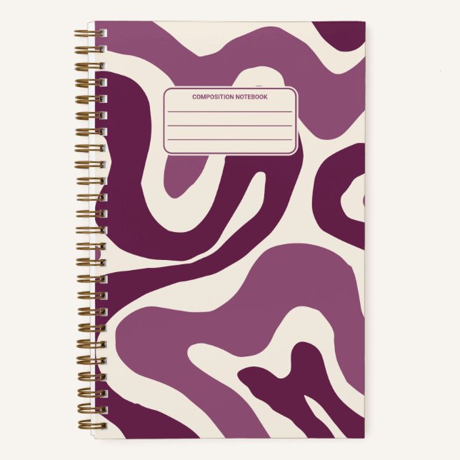 Cuaderno Color de la imagen Abstracto Patrón ondulado (Anverso)