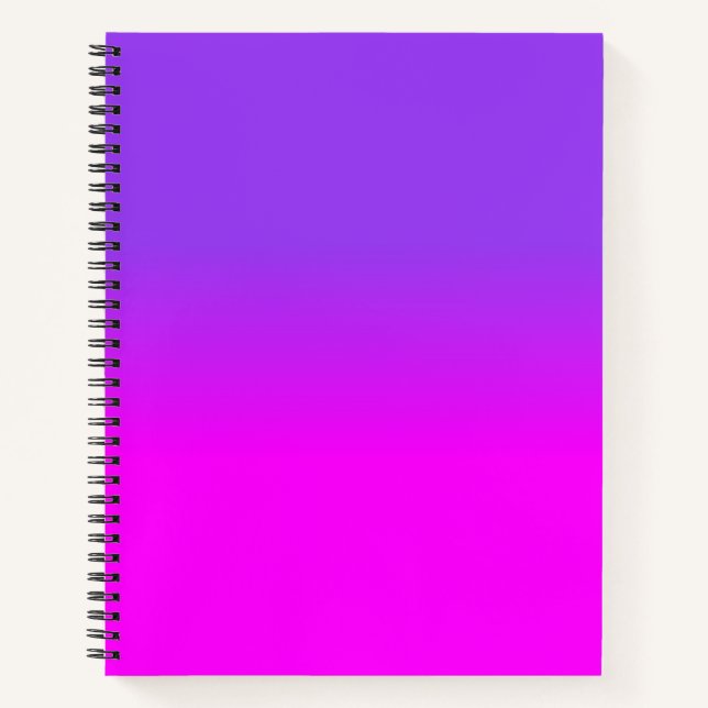Cuaderno Color de la sombra de color Neon Purple y Hot Pink (Anverso)