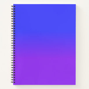 Cuaderno Color de la sombra del embrión azul neón púrpura y