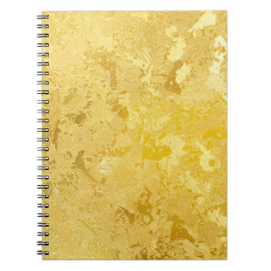 Cuaderno Color de oro abstracto pintado en superficie grues