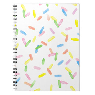 Cuaderno Color del arcoiris colorido salpicado de agua