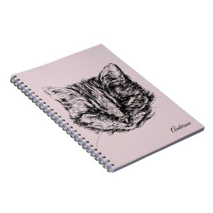 Cuaderno Color del Personalizado de dibujo de gatos de tabl