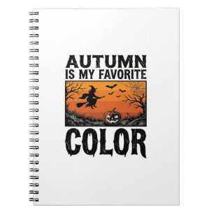 Cuaderno Color Favorito De Otoño Calabaza De Halloween Vect