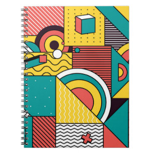 Cuaderno Color geométrico: patrón abstracto.