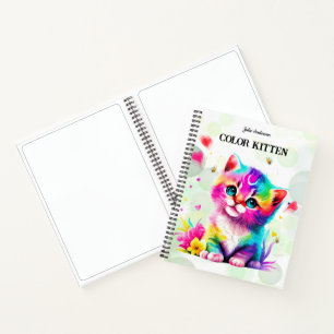 Cuaderno Color kitten nombre personal/título Spiral Sketchb