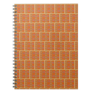 Cuaderno Color mezclado con motivos de naranja quemado