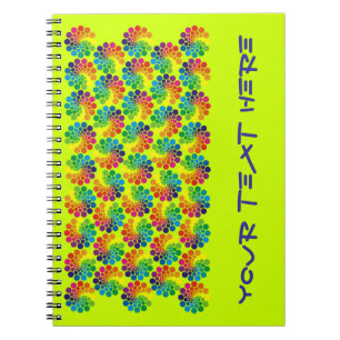 Cuaderno Color Points Circle Pattern + tu backgr. y texto