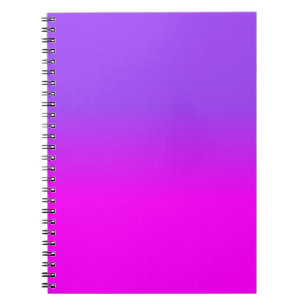 Cuaderno Color púrpura neón y rosa caliente con degradado d