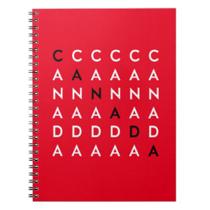 Cuaderno Color rojo de la cuadrícula de rompecabezas de Can