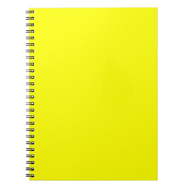 Cuaderno Color Sólido Amarillo Neón (Frente)