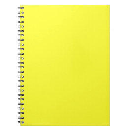 Cuaderno Color Sólido Amarillo Neón Minimalista
