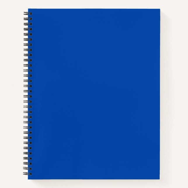 Cuaderno Color sólido azul cobalto (Anverso)