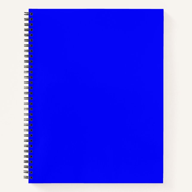 Cuaderno Color sólido azul neón (Anverso)