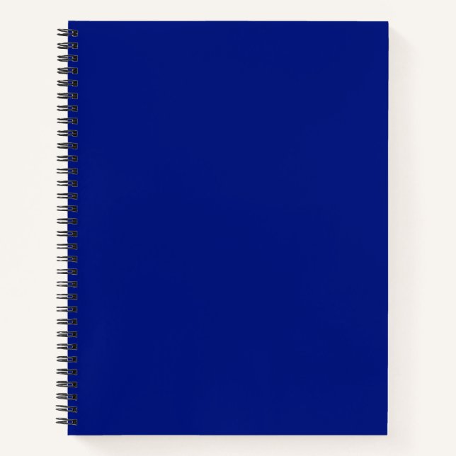 Cuaderno Color sólido azul profundo clásico (Anverso)